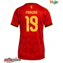 Camiseta Bélgica Diego Moreira #19 Primera Equipación para mujer Mundial 2026 manga corta